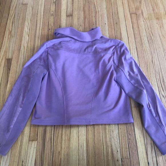 H by Halston Faux Suede French Terry Zip Jacket 16 - Picture 2 of 10